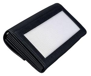 Alassio 42063 Portefeuille de Serveur en Cuir de qualité supérieure avec 5 Compartiments à Billets et Un Compartiment à Monnaie avec Serrure à Trois Niveaux réglable, env. 17,5 x 10 x 3 cm, Noir