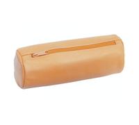 Alassio 43017 Pencil Case XXL Genuine Leather Natural Pencil Case Approx. 22 x 9