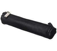 Alassio 43041 Trousse ronde en cuir nappa avec fermeture éclair Noir env. 19 x 3,5 cm