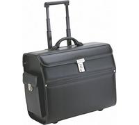 Alassio 45033 Mondo Valise de Pilote en Cuir synthétique résistant Noir 46 x 38 x 22 cm