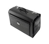 Alassio Valise de pilote en cuir 49 cm pour ordinateur portable noir