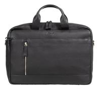 Alassio Tiber Porte-documents en cuir 41 cm Compartiment pour ordinateur portable noir
