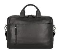 Alassio Porte-documents Tiber en cuir 41 cm avec compartiment pour ordinateur portable noir