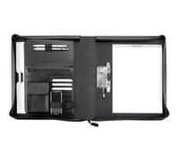 Alassio Porte-documents Bergame Pochette A4 imitation cuir avec fermeture éclair Noir