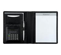 Alassio Bormio 43004-1 Porte-Documents en Simili Cuir avec Calculatrice de Poche Noir A5