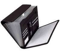 Alassio Conférencier Vado 31511 A4 en simili cuir avec calculatrice et clip – Noir 33 x 26 x 4 cm