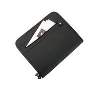 Alassio Conference Folder Zipped 3 Compartments A4 Leather-look Black Ref 30042