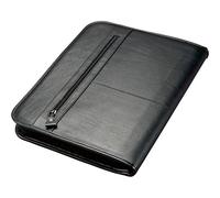 ALASSIO Conférencier zip "LIMONE" A4 simicuir FINEtouch Classeur 4 Anneaux amovible Noir