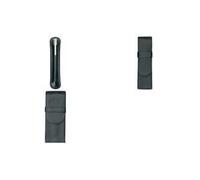 Alassio - Etui pour 3 stylos - Cuir véritable noir, 150 x 57 mm, fermeture à rabat (vide)