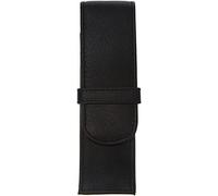 Alassio - Étui pour 2 stylos en cuir véritable - Noir