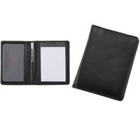 Alassio Étui pour bloc-notes Monza Cuir véritable Noir 7,5x11cm poche cartes stylo