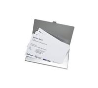 Alassio – Porte-cartes de visite en aluminium mat – env. 10 cartes – Argenté