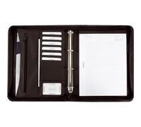 Alassio Office Set - Étui Avec Fermeture Éclair Pour Documents - Imitation Cuir - Noir