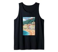 Alassio, Plage de Sable, Ville au Bord de la mer, Riviera Italienne, Art Débardeur