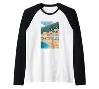 Alassio, Plage de Sable, Ville au Bord de la mer, Riviera Italienne, Art Manche Raglan