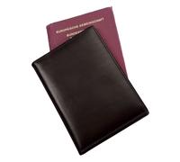 Alassio Pochette pour passeport "RFID Document Safe" cuir nappa noir