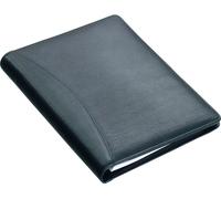 Alassio Porte-bloc "BORMIO" DIN A5 imitation cuir noir (sans stylo)