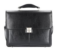 Alassio Porte-documents Faenza en cuir 40 cm pour ordinateur portable noir