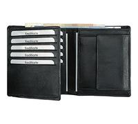 ALASSIO Portefeuille combiné au Format Portrait en Cuir Nappa Fin, Environ 12 x 10 x 2 cm, Porte-Monnaie, 12 cm, Noir