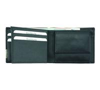 ALASSIO Portefeuille Paysage en Cuir Nappa Fin avec emblème en métal Noir, env. 10 x 8 cm, Noir, 10 cm, Porte-Monnaie