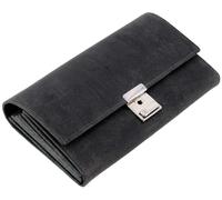 Alassio Portefeuille pour serveur en cuir Hunter gris avec chaîne en métal