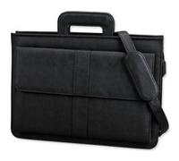 Alassio Porte-documents Aversa 41 cm zippé plusieurs compartiments bandoulière imitation cuir noir