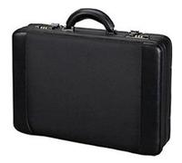 Alassio Réf 45039 Mallette en cuir avec pochette pour ordinateur portable amovible Multiples compartiments extensibles 20 mm Noir (Import Royaume Uni) Noir G