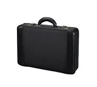 Alassio Réf 45039 Mallette en cuir avec pochette pour ordinateur portable amovible Multiples compartiments extensibles 20 mm Noir (Import Royaume Uni)