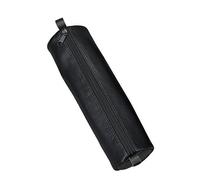 Alassio 43031 - Trousse à Crayons en Cuir véritable - Noir - Trousse env. 21 x 6 cm Trousse à Crayons Ronde avec Fermeture éclair