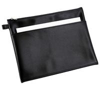Alassio Sacoche banane/pochette pour ustensiles avec poche frontale Similicuir noir