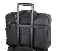 Alassio Sacoche porte-documents CAMPO, en cuir, noir