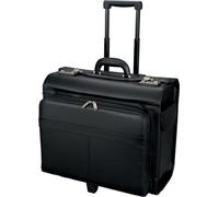 Alassio San Remo 45030 Sac (trolley) carte de visite, téléphone portable, ordinateur portable - noir - cuir x 390 mm largeur x 455 mm profondeur x 265 mm diamètre