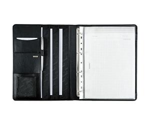 ALASSIO Serviette classeur CREMONA II format A4 Simili Cuir Noir