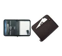 Alassio Serviette écritoire 30013 Milano A4 cuir fermeture éclair noir