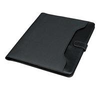 ALASSIO Serviette écritoire FANO A4 Simili cuir et Nylon Noir