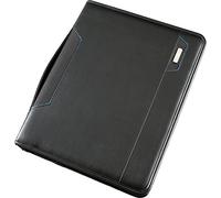 ALASSIO TabletPC Organiseur A4 Salerno, Imitation Cuir, Noir