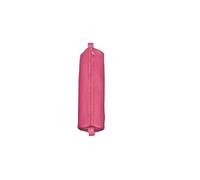ALASSIO Trousse Ronde en cuir véritable Diam 60mm x 210 mm Rose