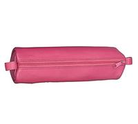 ALASSIO Trousse Ronde en cuir véritable Diam 60mm x 210 mm Rose