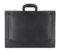 Alassio Valise de pilote Cuir véritable 45 cm Compartiment ordinateur noir