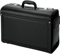 Alassio Valise de pilote "GENOVA" imitation cuir noir