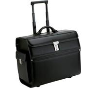 Alassio Valise de pilote "MONDO" imitation cuir avec trolley noir