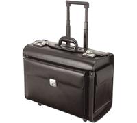 Alassio Valise de pilote "SILVANA" imitation cuir noir