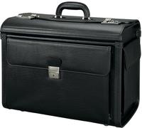 Alassio Valise de pilote "VICENZA" imitation cuir noir