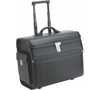 ALASSIO Valise Trolley Pilot-Case Mondo Simili Cuir L45 x P22,5 x H36,5 cm Noir