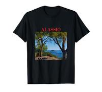 Alassio Vue de l'île Gallinara - Mer Riviera Italienne T-Shirt