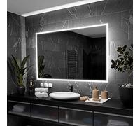 Alasta Boston Miroir LED Rectangulaire de Salle de Bain 100x70 cm avec Accessoires Personnalisables - Lumineux Mural pour Un Éclairage Optimal