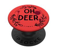 Alastor Radio Demon Oh Deer Prise Pop Rouge PopSockets PopGrip Adhésif