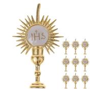 Alasum 10 Pièces Décorations Religieuses en Alliage Doré pour Gâteaux de Baptême, Design Élégant Européen, Réutilisables, pour Célébrations Religieuses