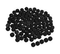 Alasum 100 Boules de Filtration Biologiques pour Aquarium Noir en Plastique et Coton, Accessoire pour Filtre Aquarium, Réduit la Mortalité des Poissons