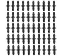 Alasum 100 Pièces Raccords à Barbes pour Système D'irrigation Goutte à Goutte de Jardin 4/7mm Connecteur Droit en Plastique Noir Accessoires pour Tuyau Micro